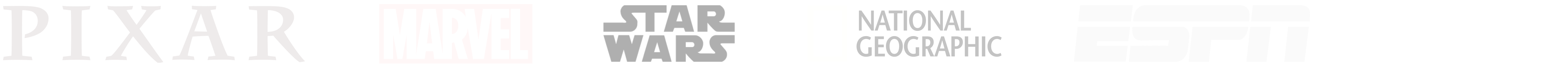 Pixar, Marvel, Star Wars, National Geographic, ESPN, Star