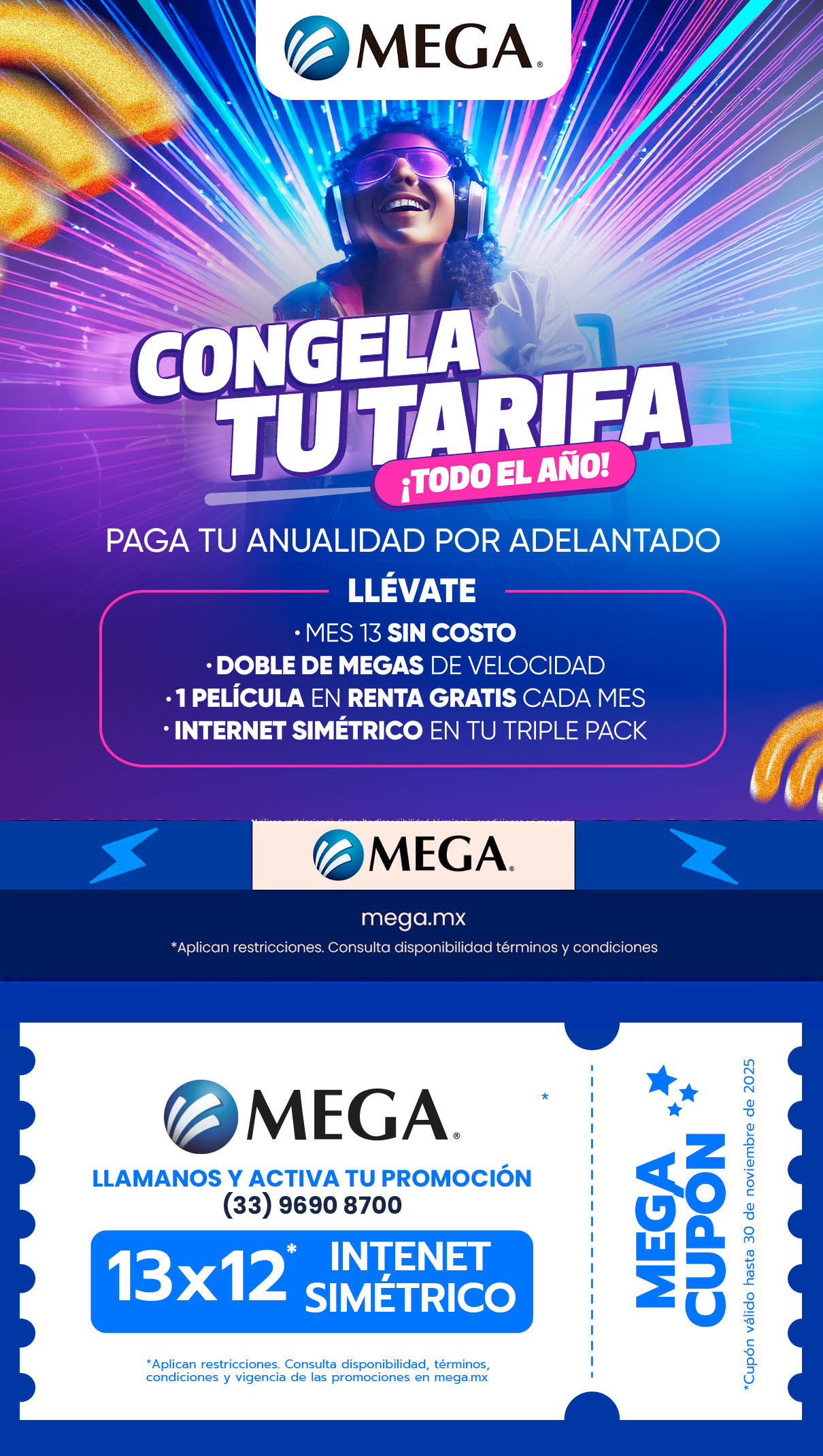 Congela tu tarifa MEGA