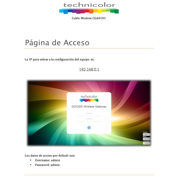 Modem technicolor shop cga0101 repetidor